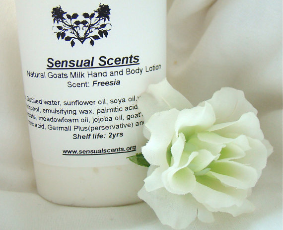 Natural Goats Milk Hand And Body Lotion, Freesia 4oz
